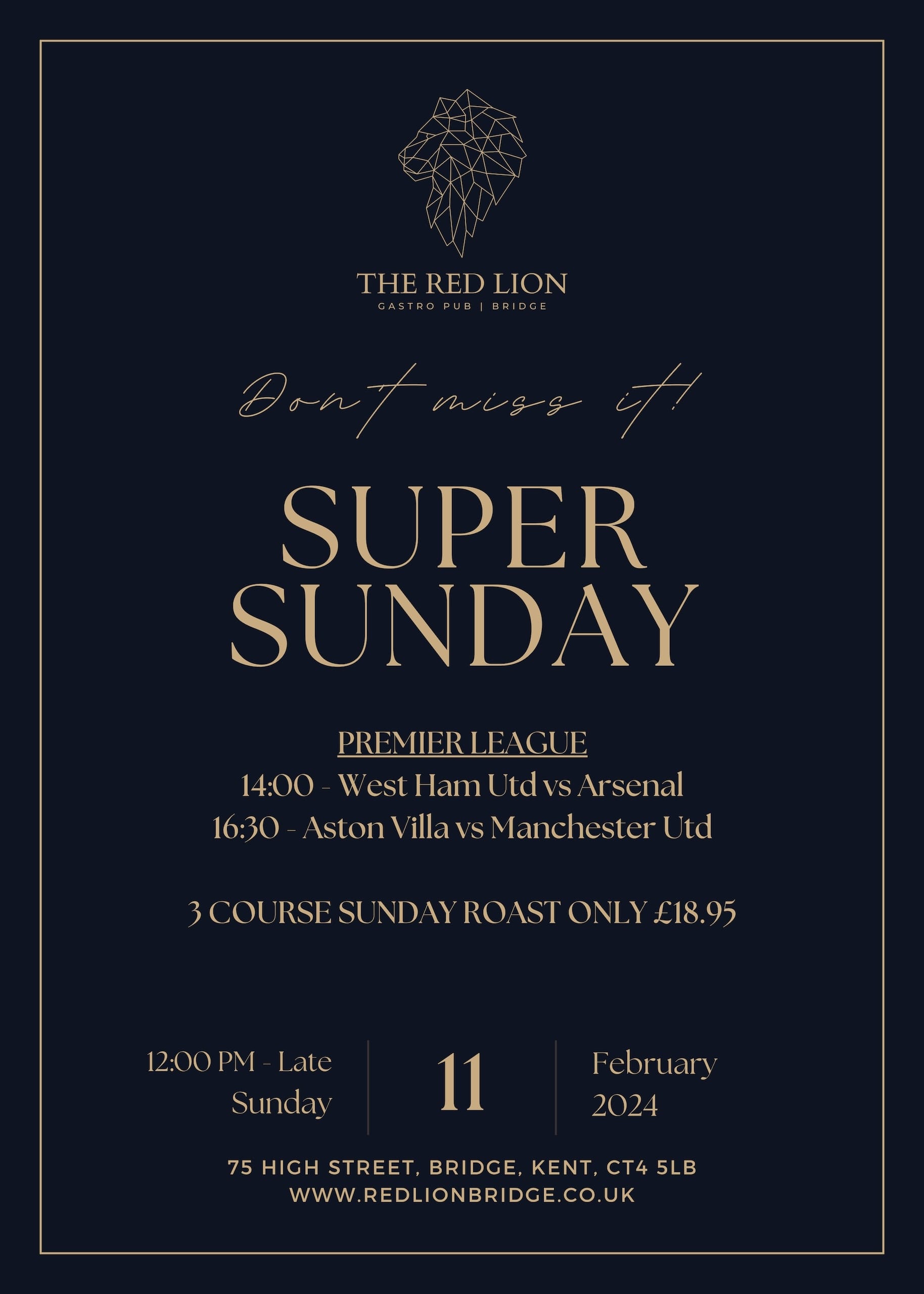 Super Sunday 11th February